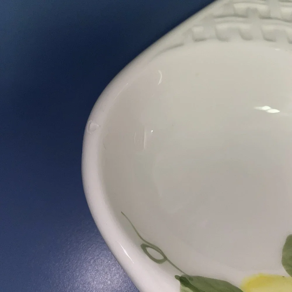 Vintage Italian Ceramic 5 Section Dip Bowl Fruit Motif See description **‎